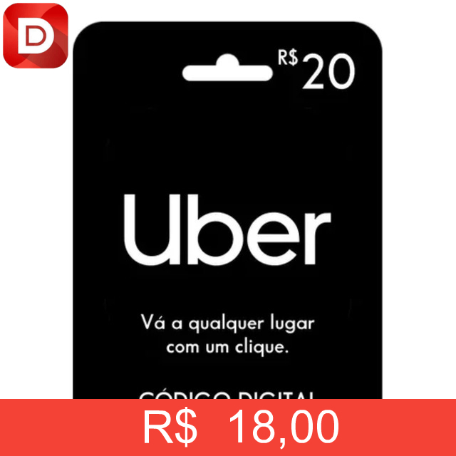 Foto do produto Gift Card Digital Uber