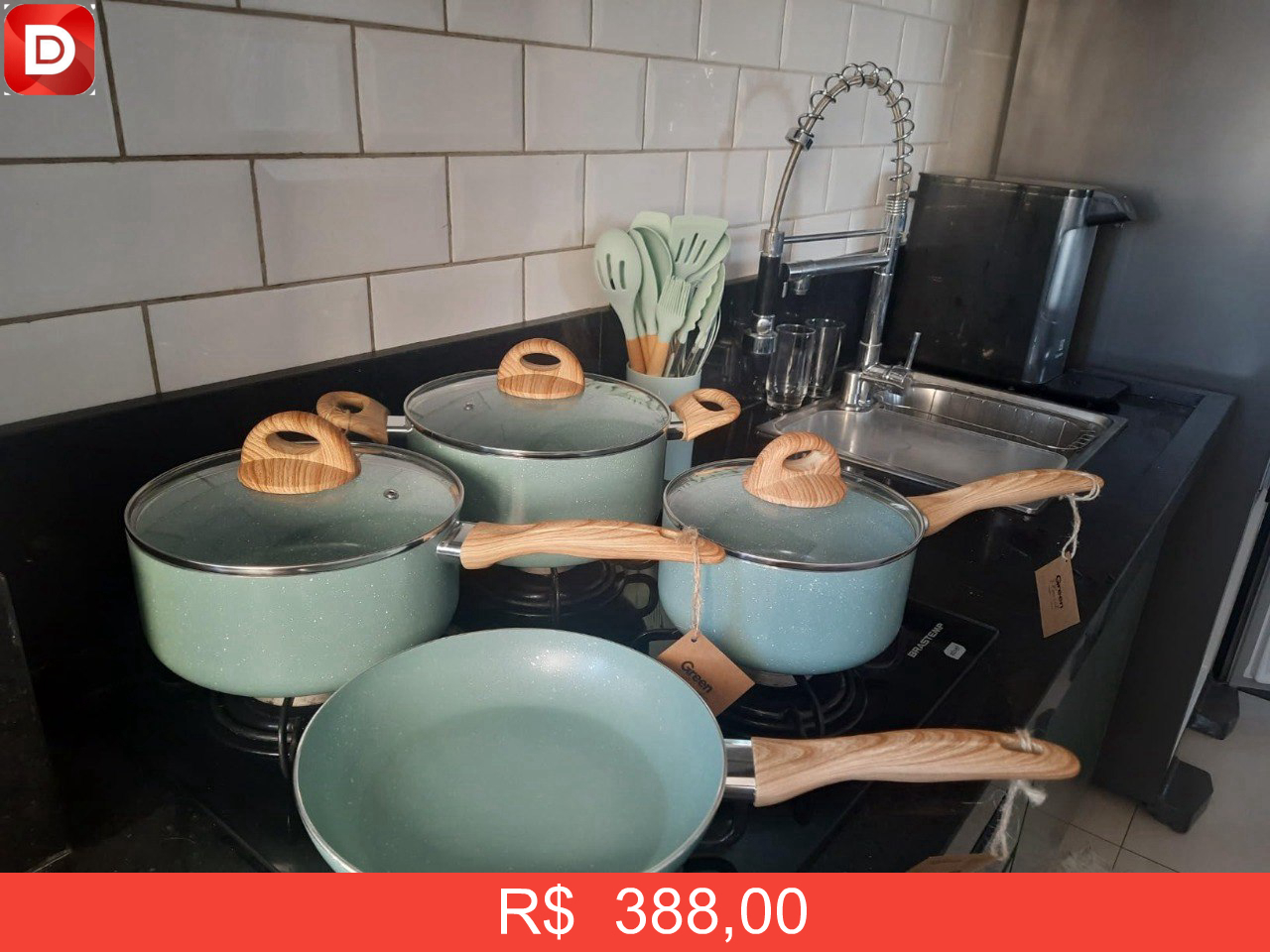 Foto do produto Jogo de Panelas Ceramic Life Botanika