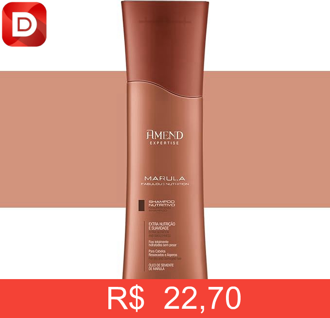 Foto do produto Shampoo Amend Expertise Nutritivo Marula Fabulous