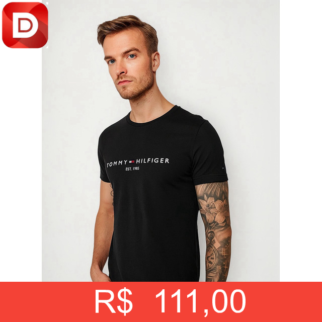 Foto do produto Camiseta Tommy Hilfiger Masculina Core Logo Tee