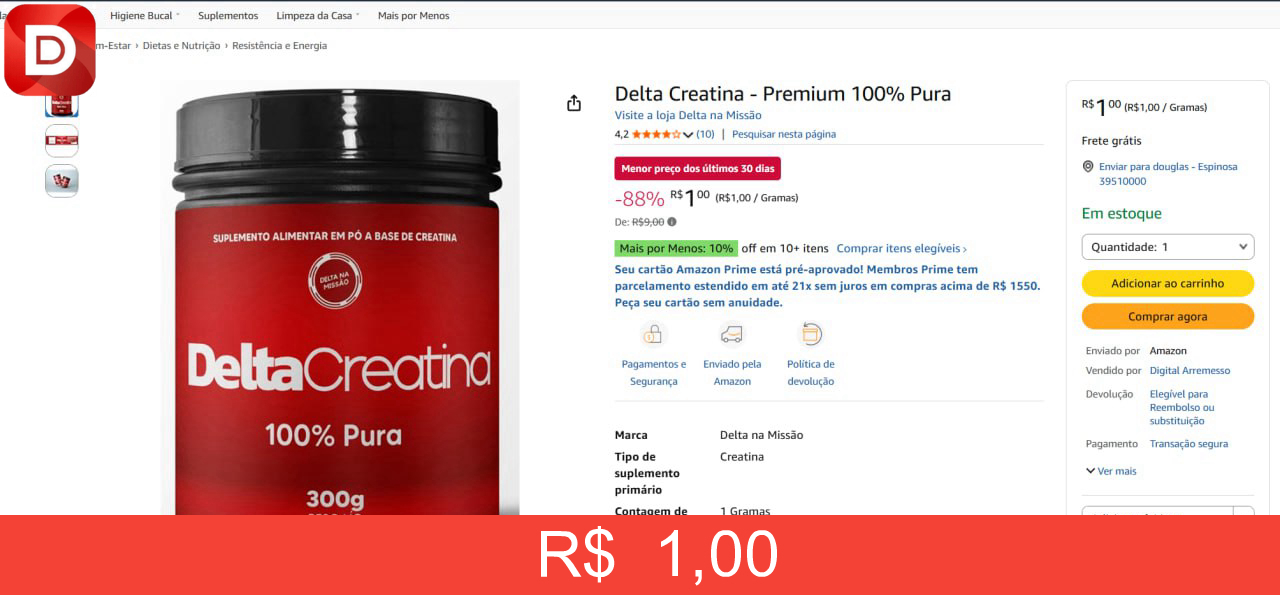Foto do produto Delta Creatina