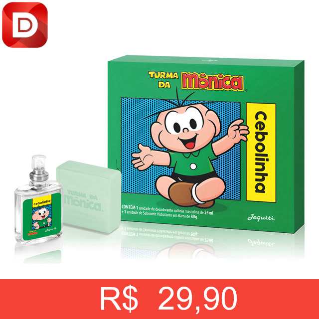 Foto do produto Kit Deo Colônia Cebolinha Sabonete Hidratante