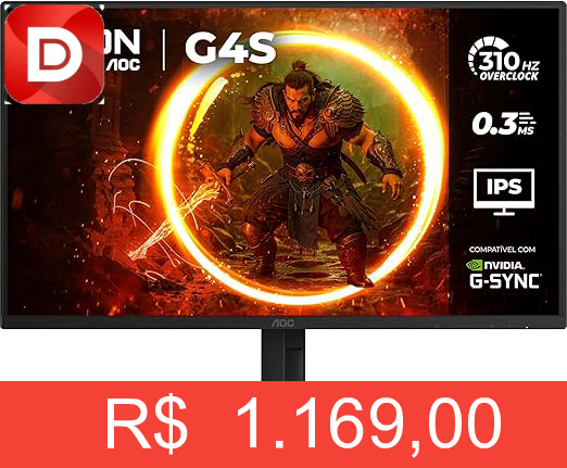 Foto do produto Monitor Gamer AOC AGON G4S 25