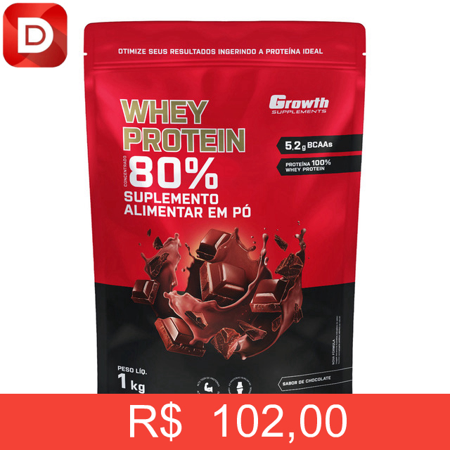 Foto do produto Whey Protein Concentrado 1kg Growth Supplements