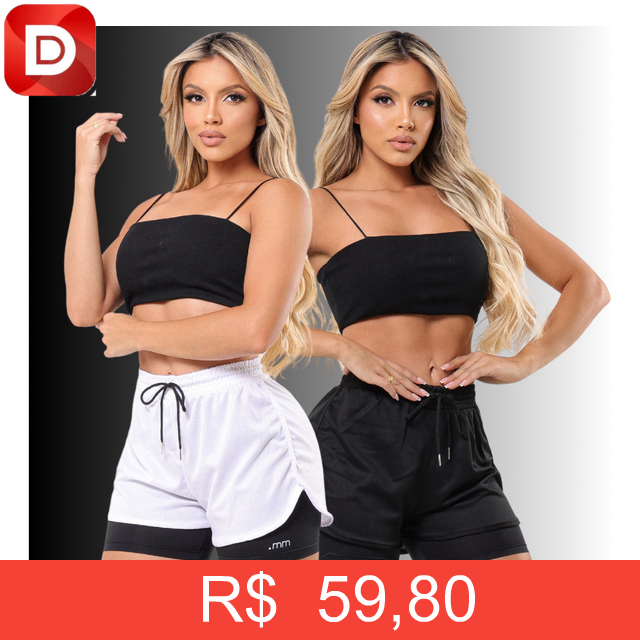 Foto do produto Kit com 2 Short Duplo Compreensão