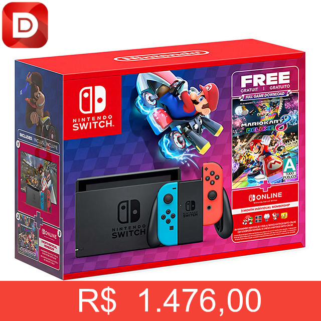 Foto do produto Console Switch V2 32GB Mario Kart 8