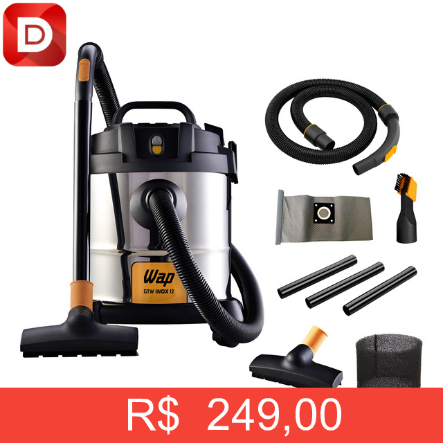 Foto do produto Aspirador de Pó e Água WAP GTW INOX 12