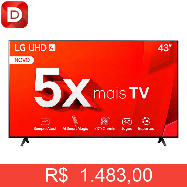 Foto do produto Smart Tv LG 43