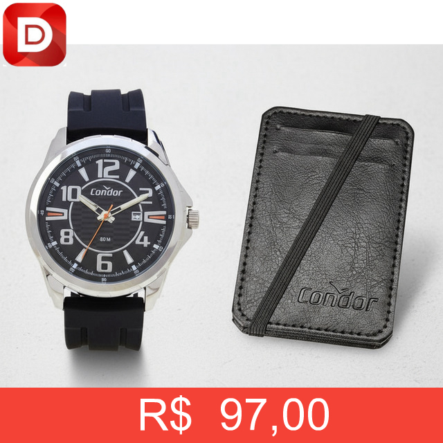 Foto do produto Kit Relógio e Carteira Condor