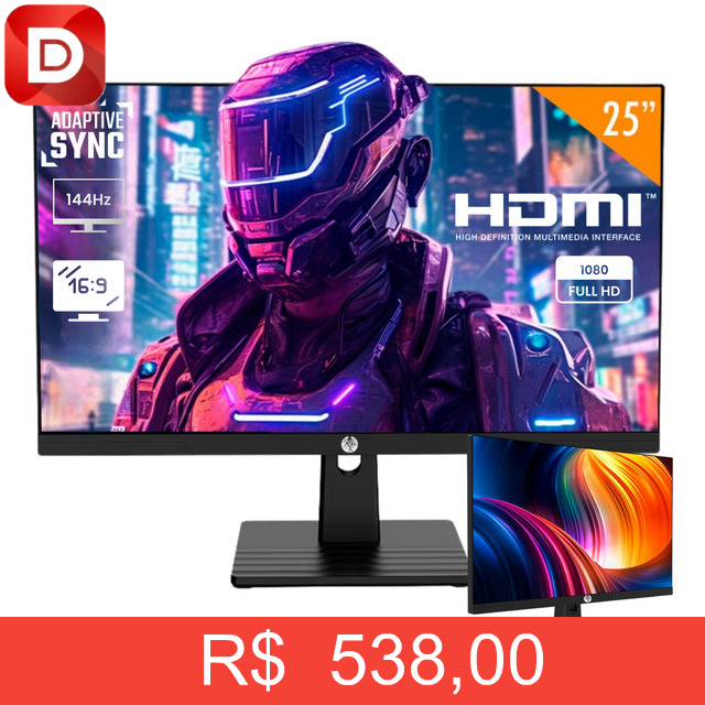 Foto do produto Monitor Gamer Haiz 25''