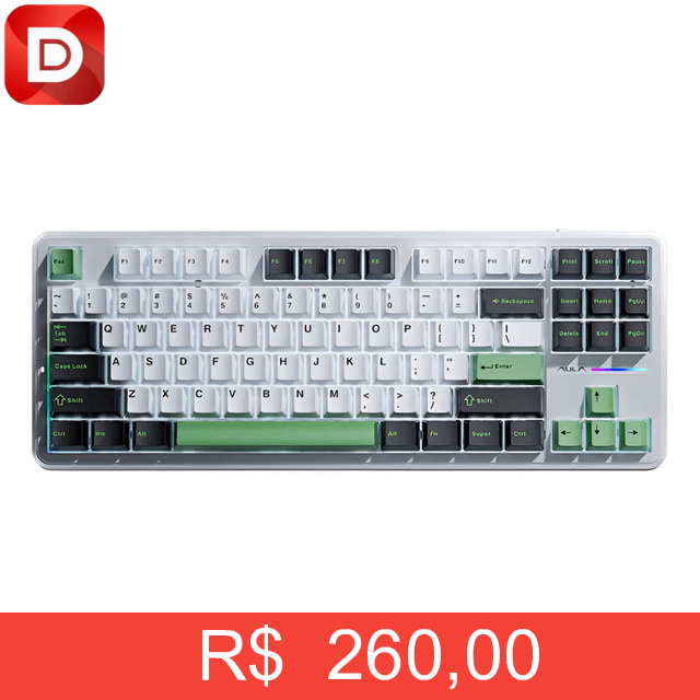 Foto do produto Teclado Mecânico Sem Fio Aula F87