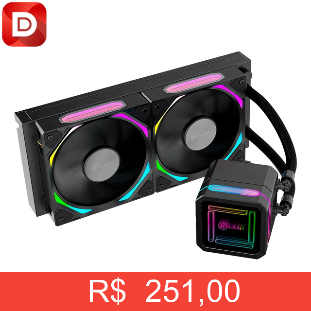 Foto do produto Water Cooler Gamer Kalkan Delta 240 Wireless Argb