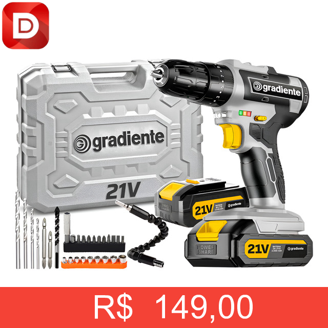 Foto do produto Parafusadeira Furadeira De Impacto Profissional