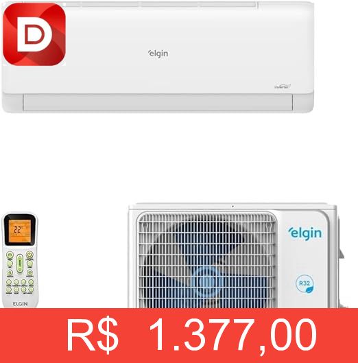 Foto do produto Ar Condicionado Split Inverter Eco II 9000 BTUs Elgin Quente e Frio