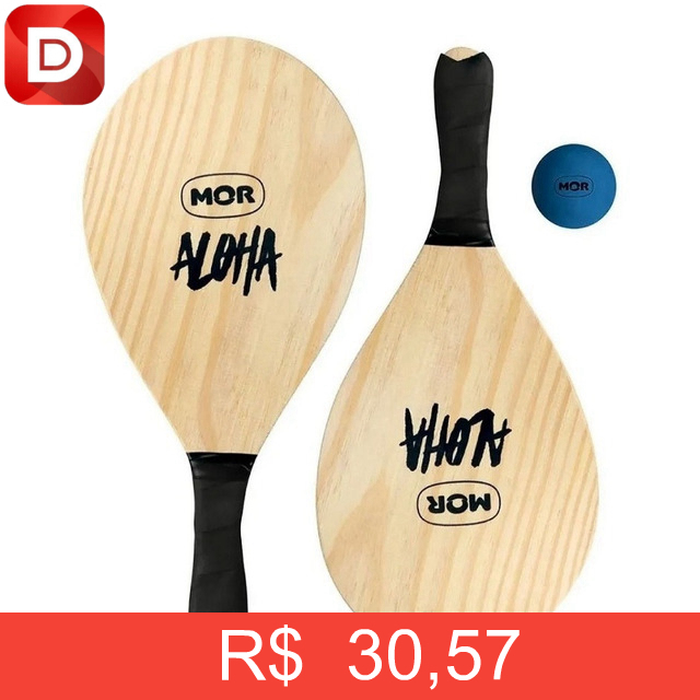 Foto do produto Frescobol de Madeira Aloha