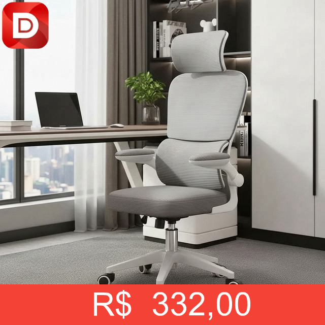 Foto do produto Cadeira Escritório Ergonômica Com Suporte Lombar Mesh
