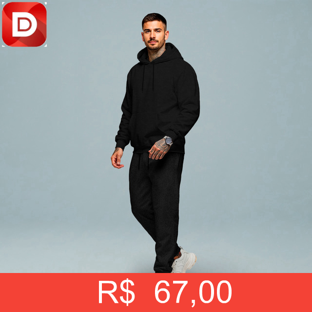 Foto do produto Conjunto Calça E Blusa De Moletom Liso