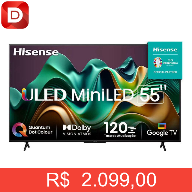 Foto do produto Smart Tv 55 Hisense Ultra Hd 4k Mini Led U6n Google Tv