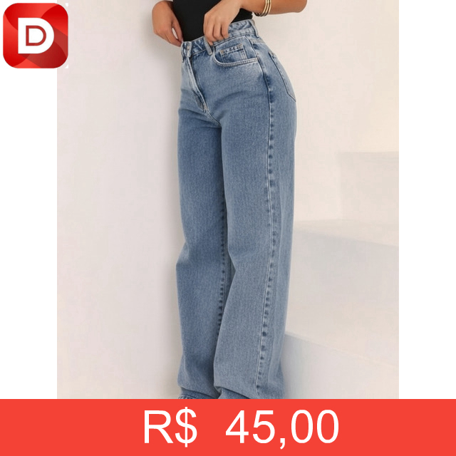 Foto do produto Calça Jeans Wide Leg Feminina