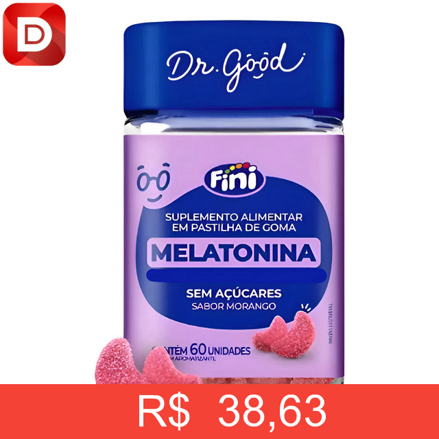 Foto do produto Melatonina Dr. Good Fini Morango