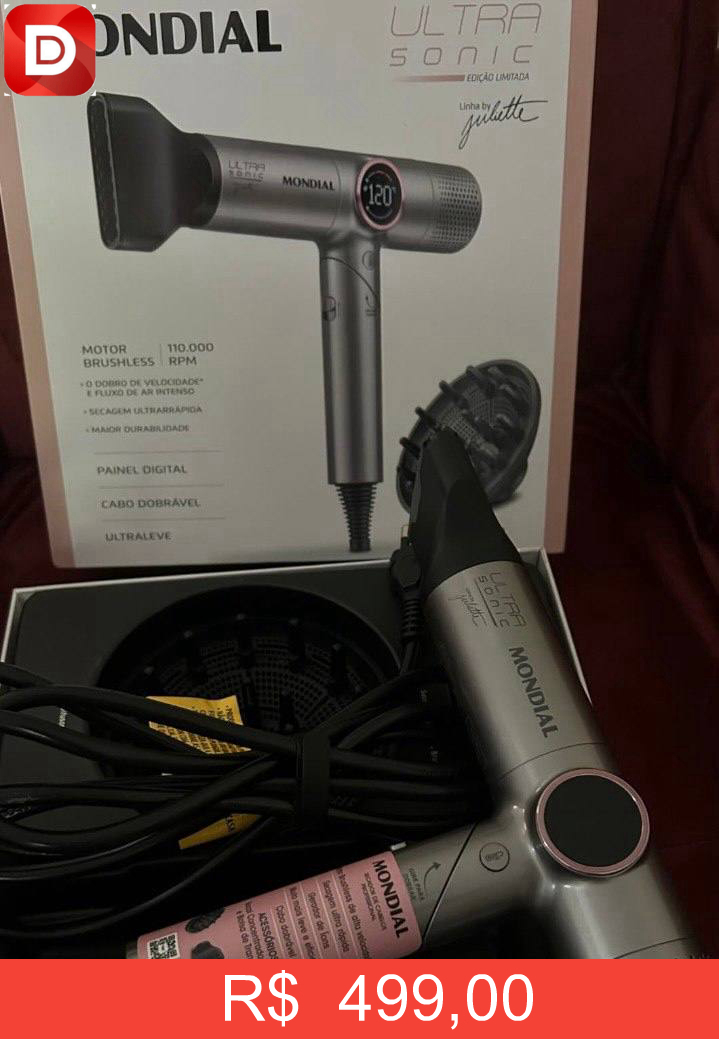 Foto do produto Mondial Secador Ultra Sonic By Juliette