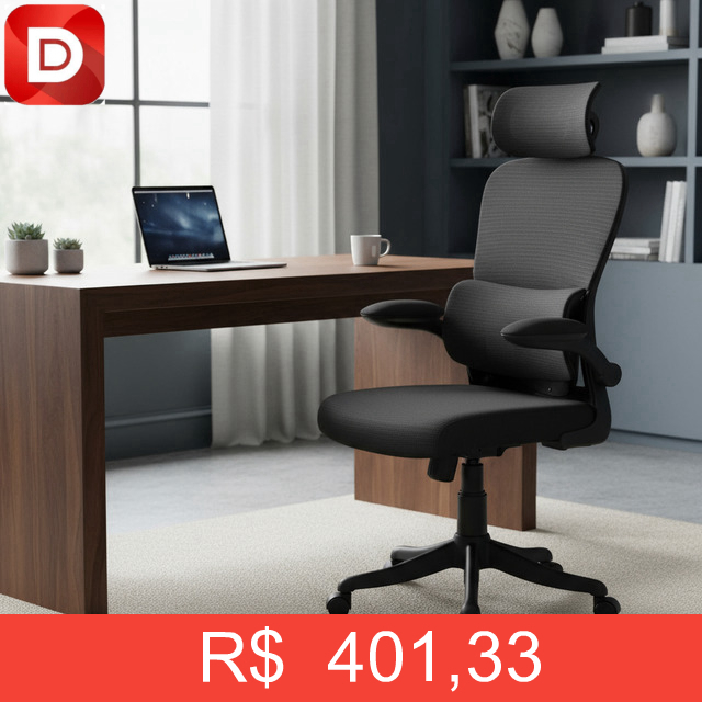 Foto do produto Cadeira Escritório Ergonômica Genebra B500