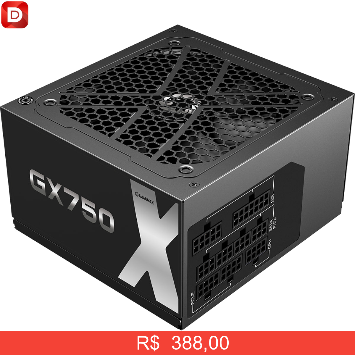 Foto do produto Fonte Full Modular Gamemax Gx750