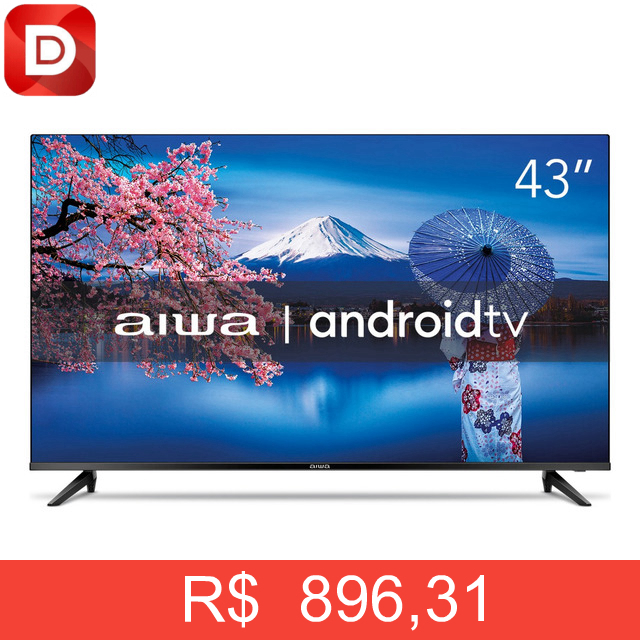 Foto do produto Smart TV AIWA 43” Android Full HD