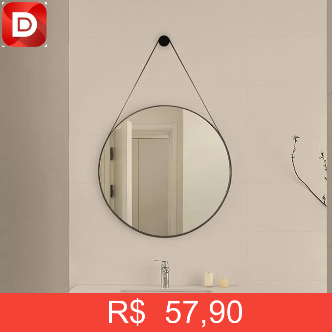 Foto do produto Espelho De Banheiro Decorativo Redondo