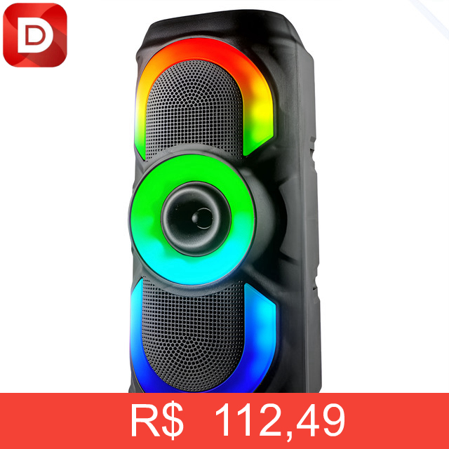 Foto do produto Caixa De Som Bluetooth Hi-fi Amplificada Rgb