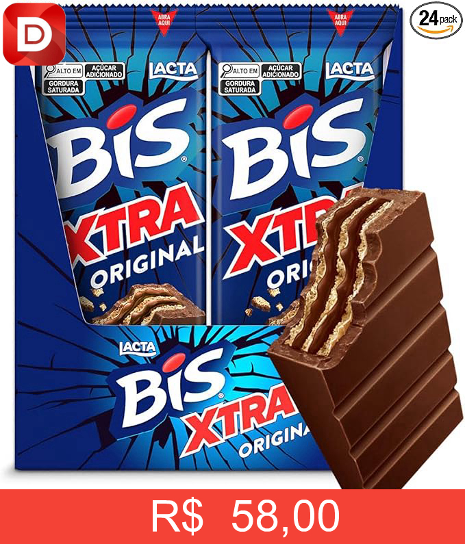 Foto do produto Chocolate Bis Xtra ao Leite