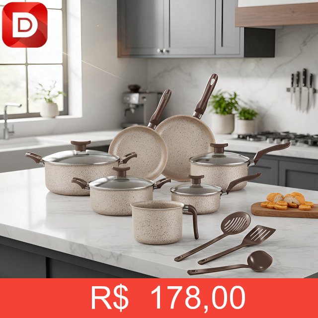 Foto do produto Conjunto de Panelas Antiaderente