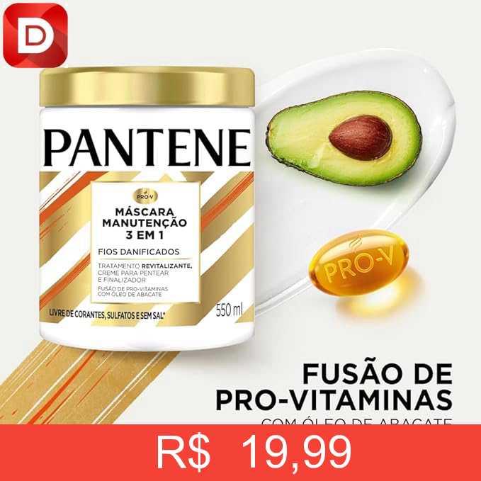 Foto do produto Máscara Pantene Pro-Vitaminas 3 Em 1