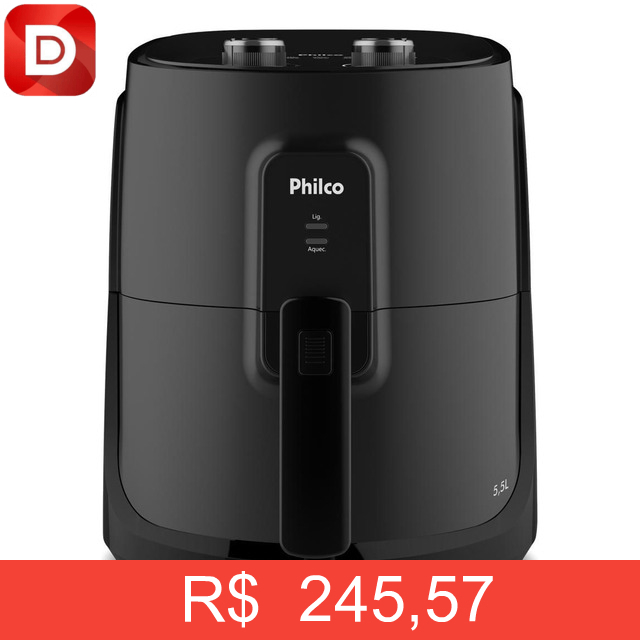 Foto do produto Air Fryer Philco 5,5L 1500w