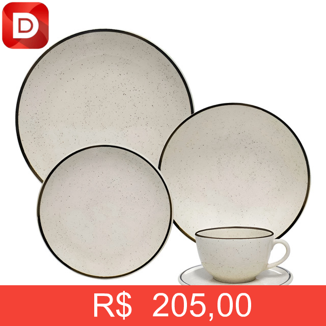 Foto do produto Jogo de Jantar e Chá Unni Brisa Oxfo