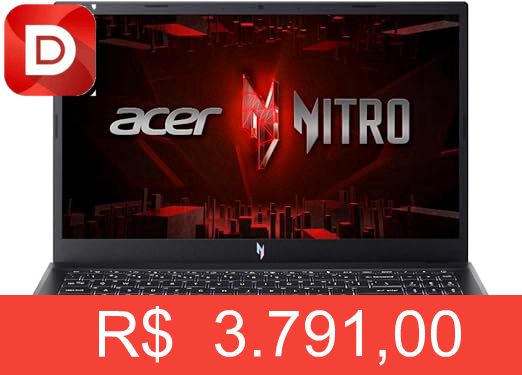 Foto do produto Notebook Gamer Acer Nitro V15 ANV15-51-57WS