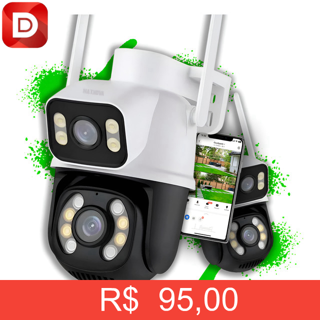 Foto do produto Câmera De Segurança Ip Externa Wifi Dupla Lentes