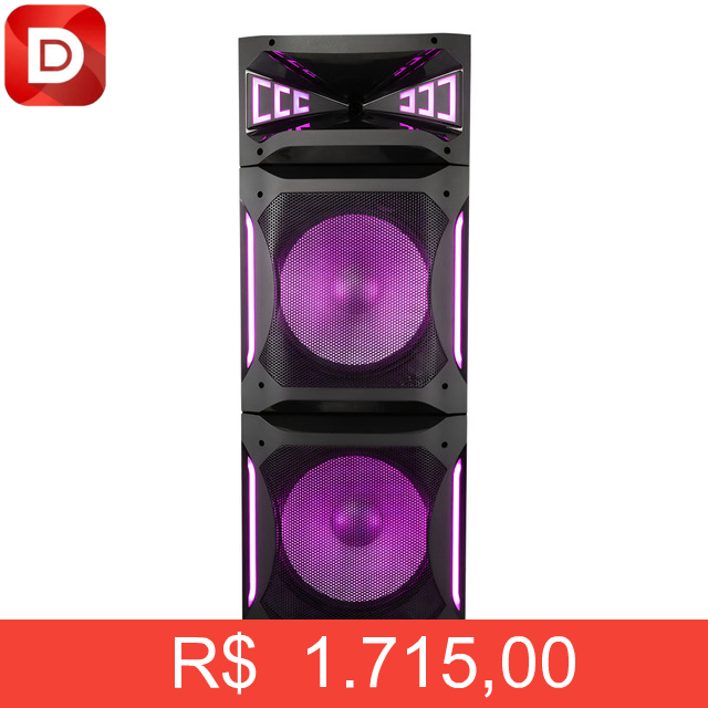 Foto do produto Caixa De Som Amplificada 2500w Philco Ex Bass Pcx30000