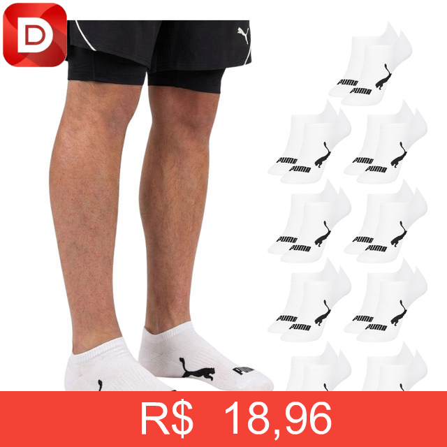 Foto do produto Kit 9 Pares Meias Puma