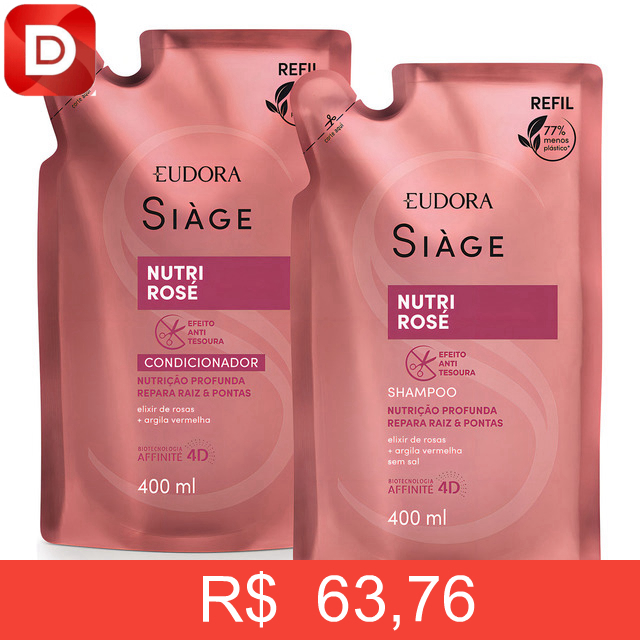 Foto do produto Kit Refil Siàge Nutri Rosé