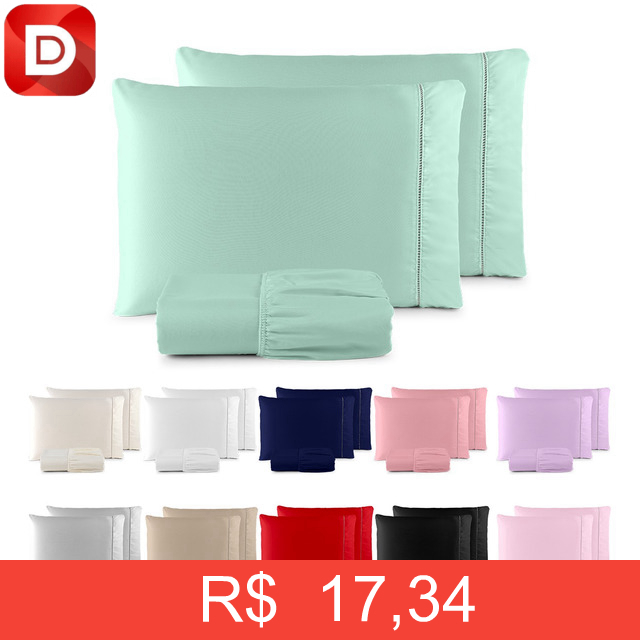 Foto do produto Jogo De Lençol 400 Fios Ponto Palito