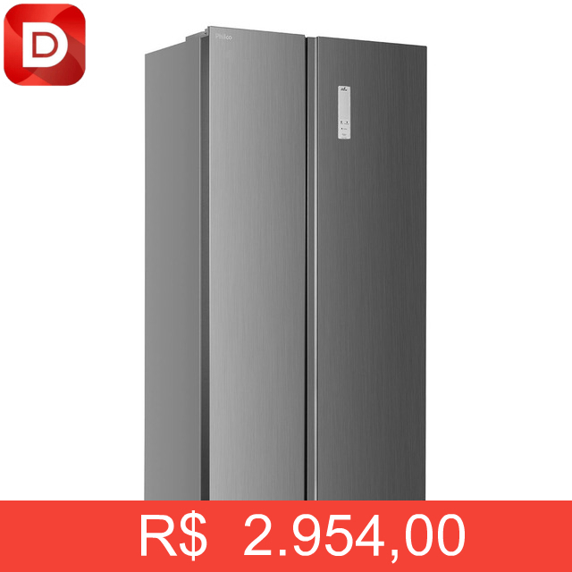 Foto do produto Geladeira Philco Inverter Side by Side Inox PRF535I