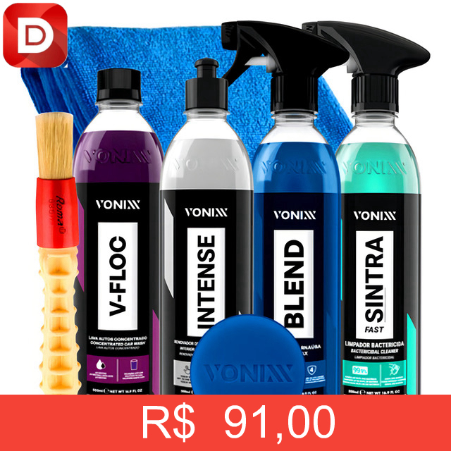 Foto do produto Kit Lavagem Automotiva V-floc Blend Sintra Intense Vonixx