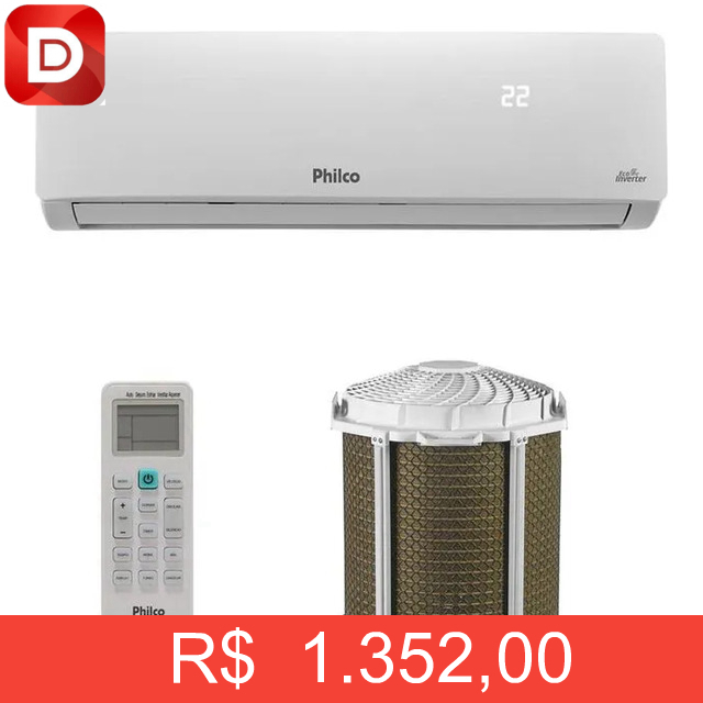 Foto do produto Ar Condicionado Split Hi Wall Eco Inverter Pac9fc Philco 9.000 Btus Frio R-32