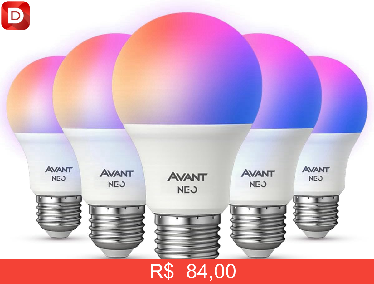 Foto do produto Kit 5 Lâmpadas AVANT NEO Smart LED 10W E27