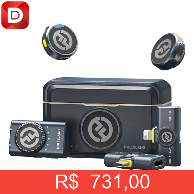 Foto do produto Microfone Hollyland Lark M2 Duo Combo