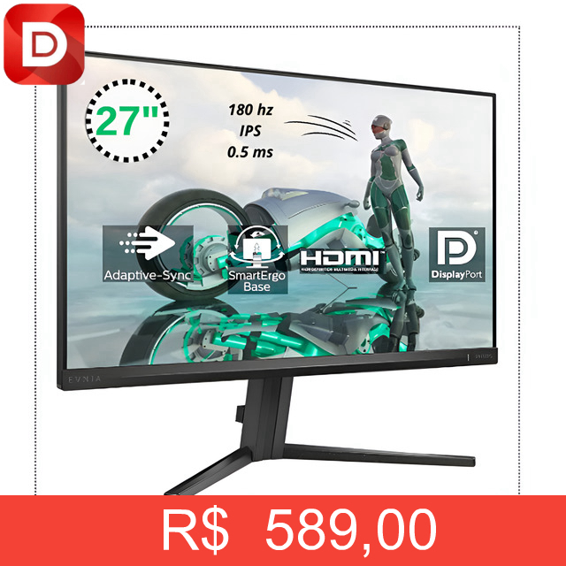 Foto do produto Monitor Gamer Philips Evnia 27