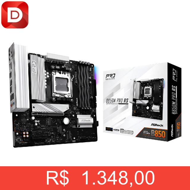 Foto do produto Placa Mãe Asrock B850m Pro Rs