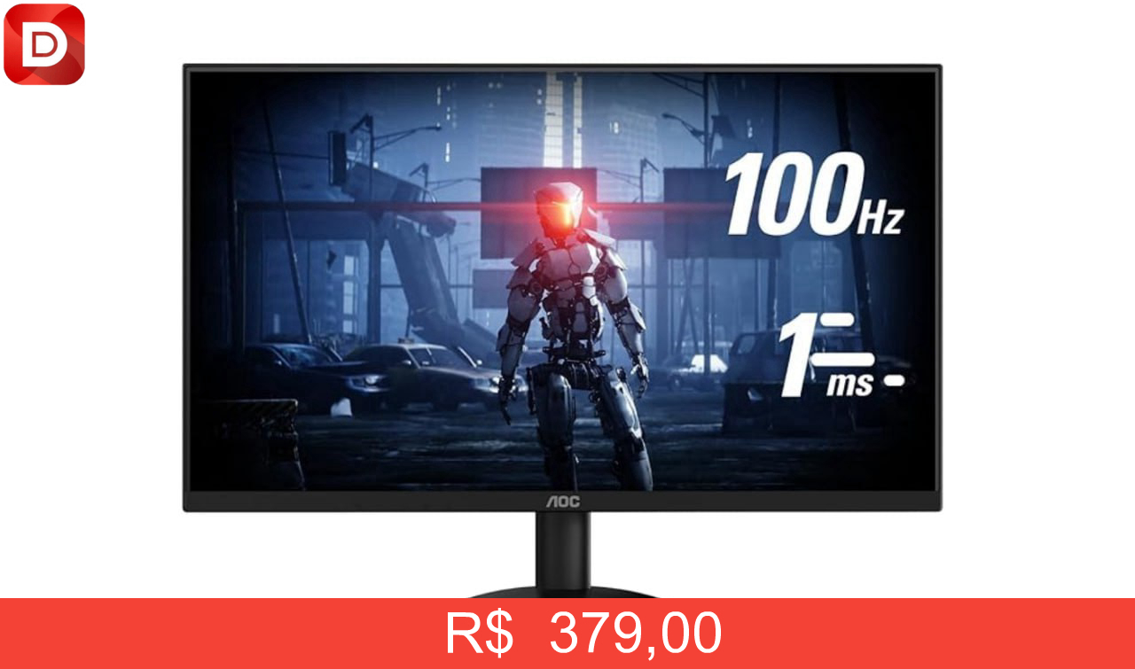 Foto do produto Monitor AOC 24” 100Hz