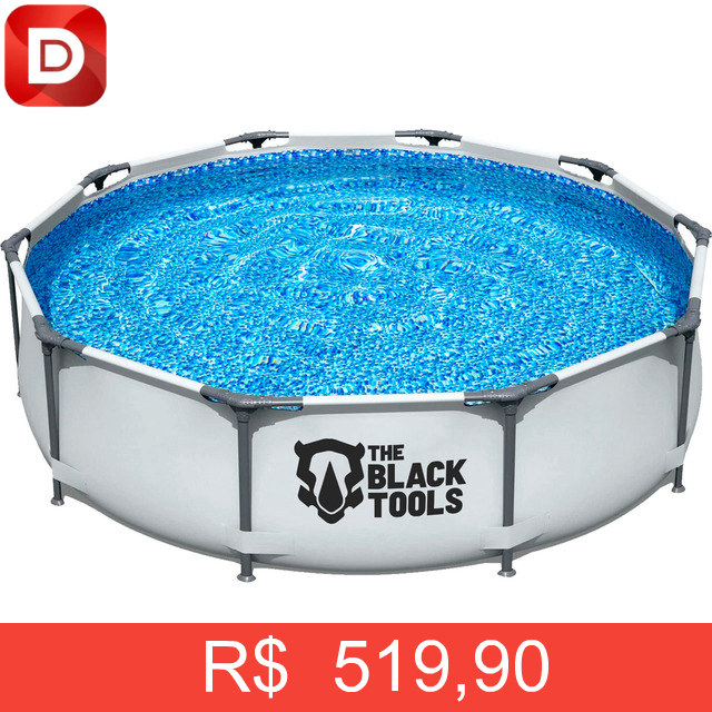 Foto do produto Piscina Estruturada Redonda Circular Aço Pvc